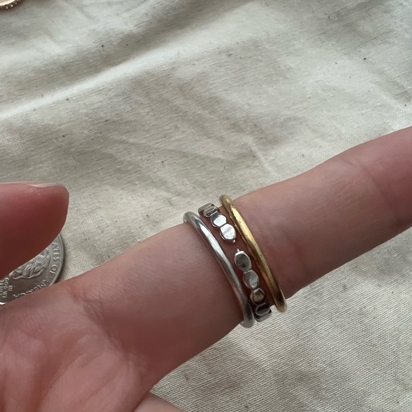 3pc star ring set in sterling silver - Picture 3 of 8